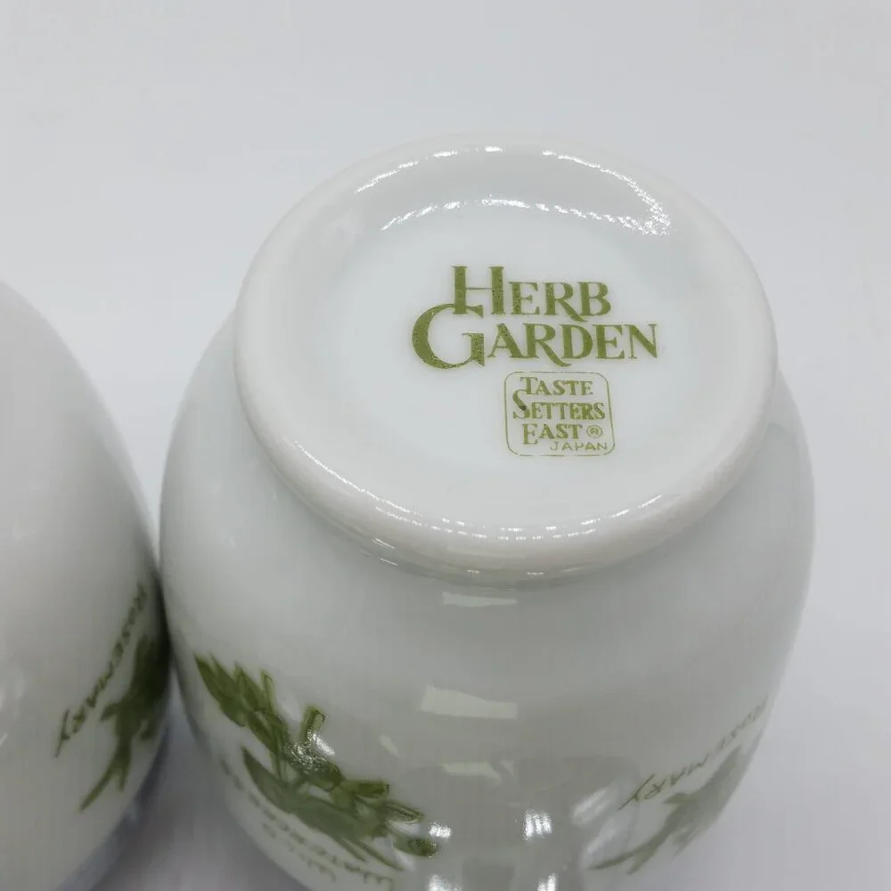2pc Herb Garden Porcelain Egg Coddlers